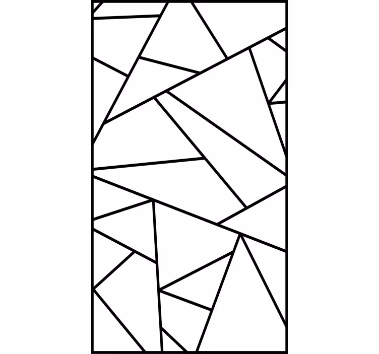 Stores minimaliste lignes géométriques noires - TenStickers