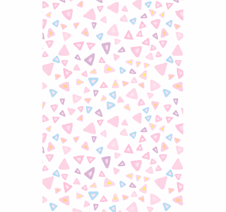 Store enrouleur chambre enfant motifs de triangles roses - TenStickers