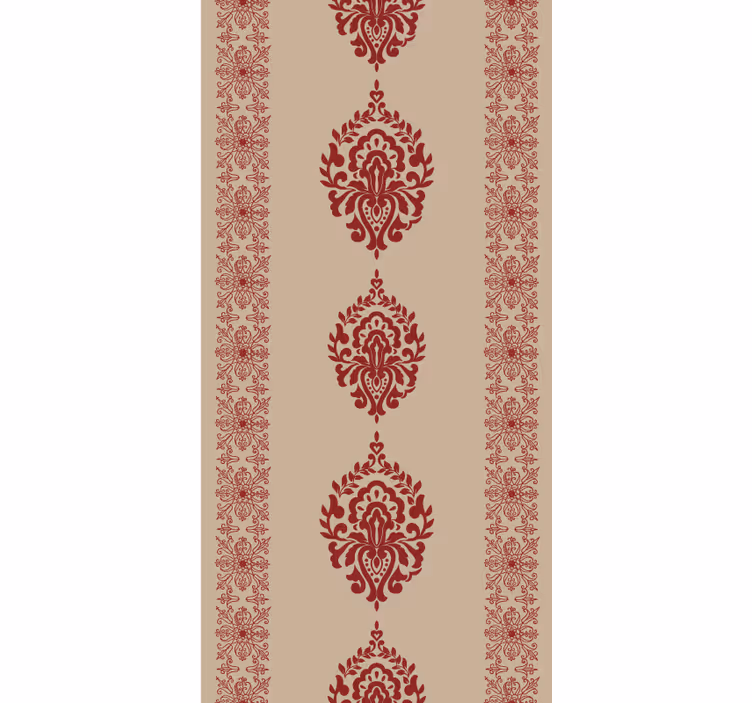 Store enrouleur élégant motifs floraux rouges - TenStickers