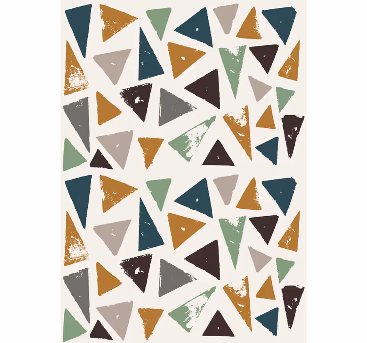 Store enrouleur chambre couple motif triangles géométriques - TenStickers