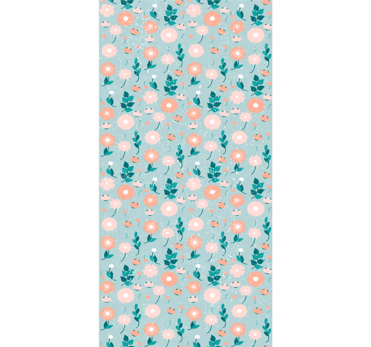 Store enrouleur chambre ado fleurs couleur pêche - TenStickers