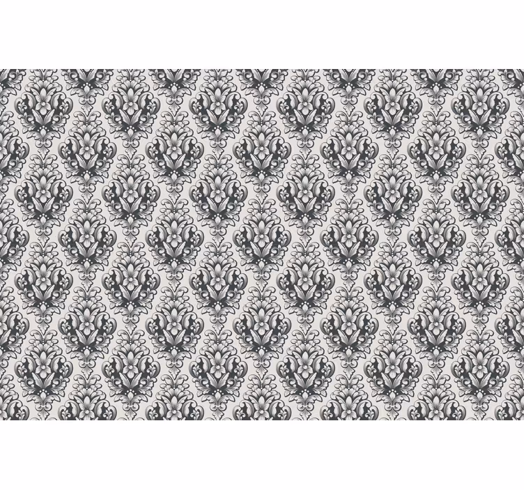 Store enrouleur classique élégant motif baroque gris - TenStickers