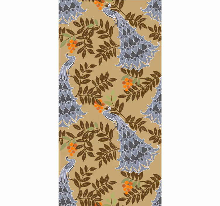 Store enrouleur fleur conception gracieuse de paon - TenStickers