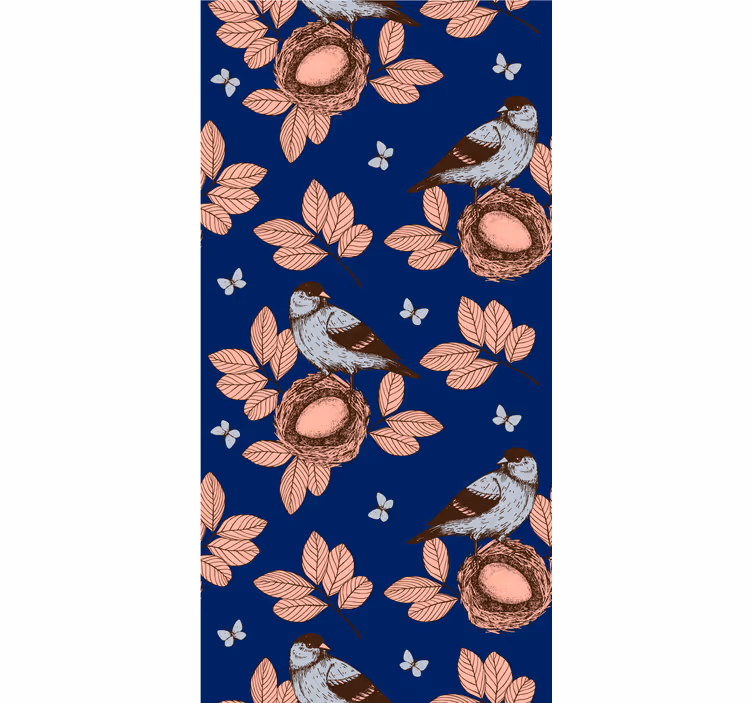 Store enrouleur fleurs et plantes oiseaux et feuilles - TenStickers