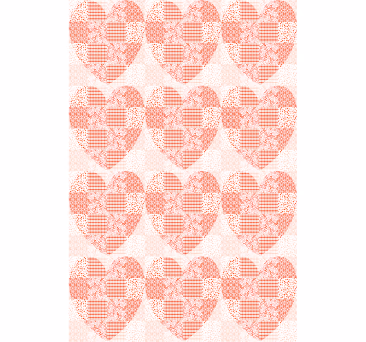 Store enrouleur romantique motif coeur en patchwork - TenStickers