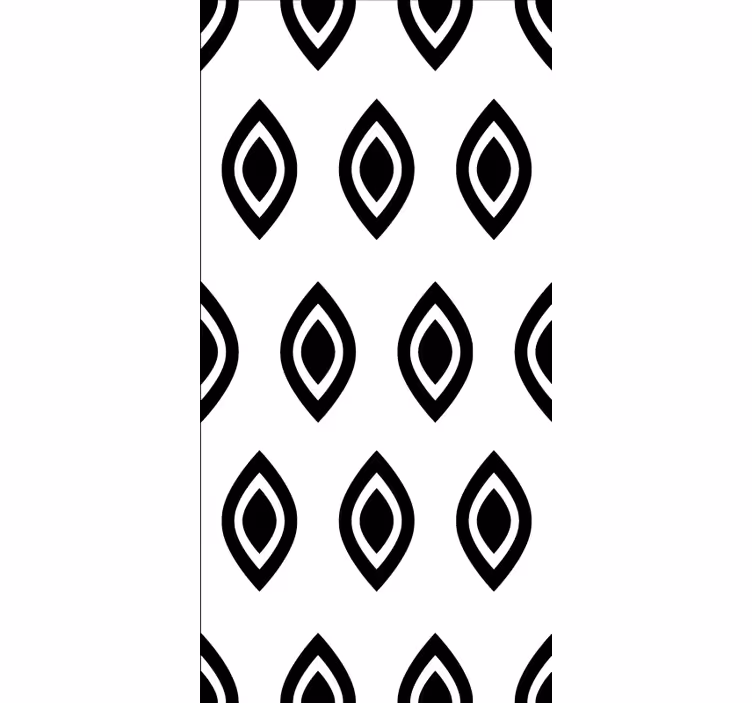 Store enrouleur moderne formes noires abstraites - TenStickers