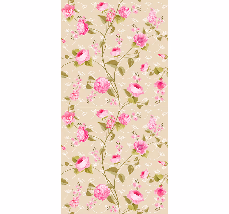 Store enrouleur cuisine avec fleurs Impression  vintage - TenStickers