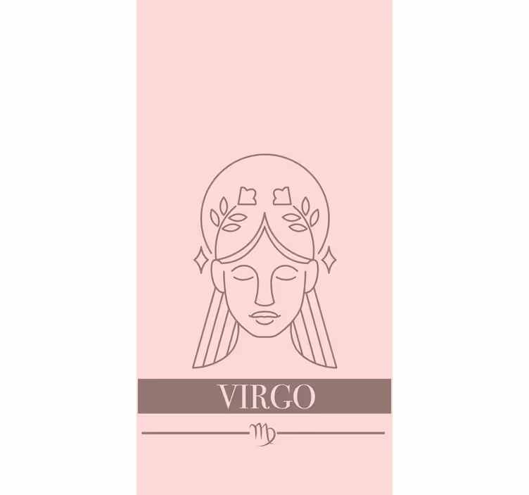 Store enrouleur autres design carte zodiacal vierge rose - TenStickers