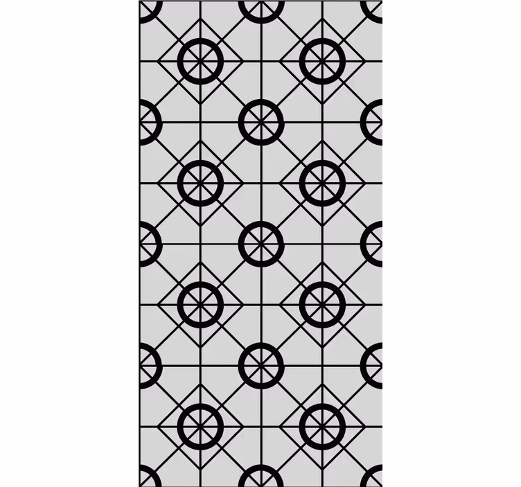 Store enrouleur moderne motif géométrique circulaire - TenStickers