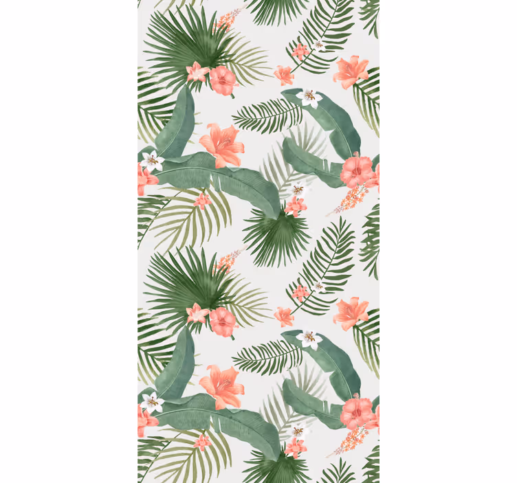 Store enrouleur fleurs et plantes design vert tropical - TenStickers