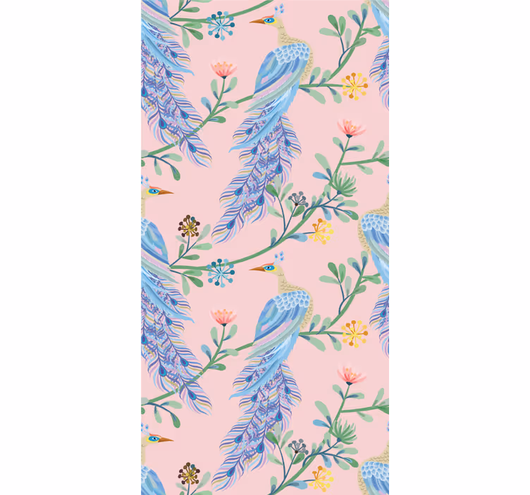 Store enrouleur fleurs et plantes oiseaux tropicaux - TenStickers