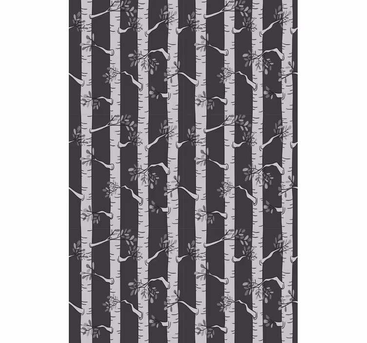 Store enrouleur arbre bouleau motif noir et gris - TenStickers