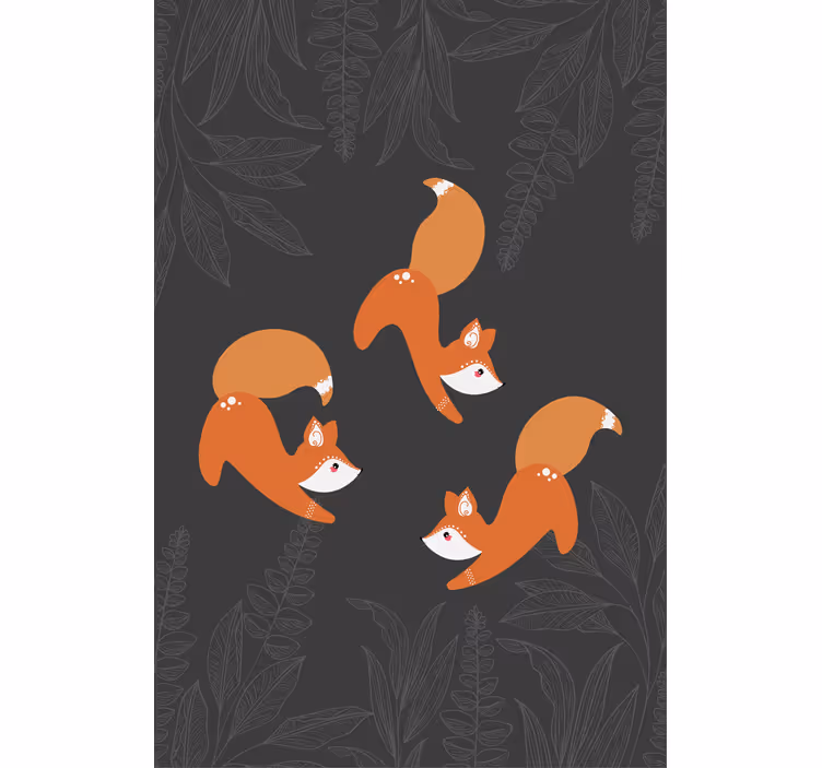 Store enrouleur animaux charmant motif de renard - TenStickers