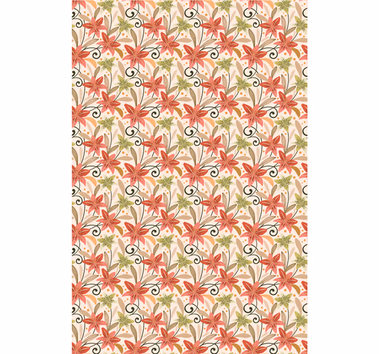 Store enrouleur fleur motif floral vibrant - TenStickers