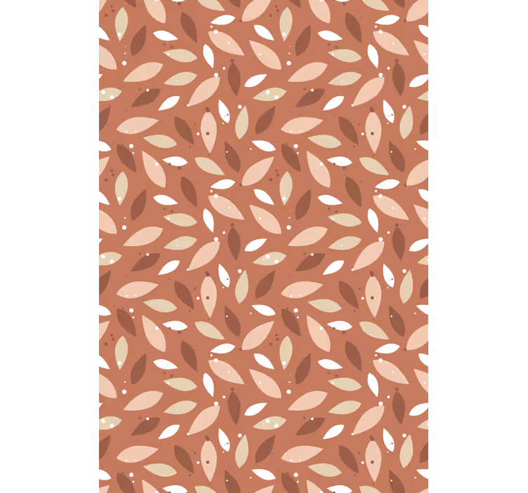Store enrouleur fleurs et plantes motif feuillu brun - TenStickers