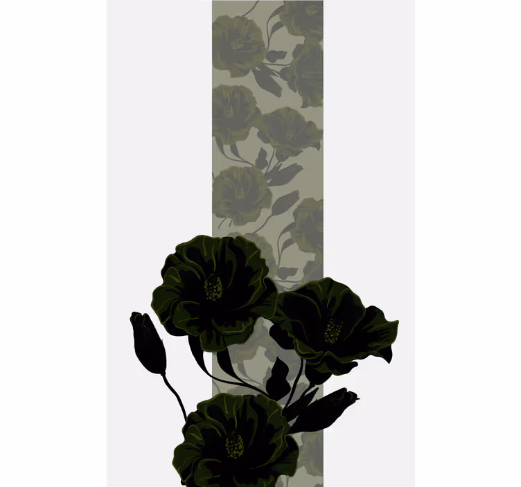 Store enrouleur fleurs et plantes arrangement rose vert - TenStickers