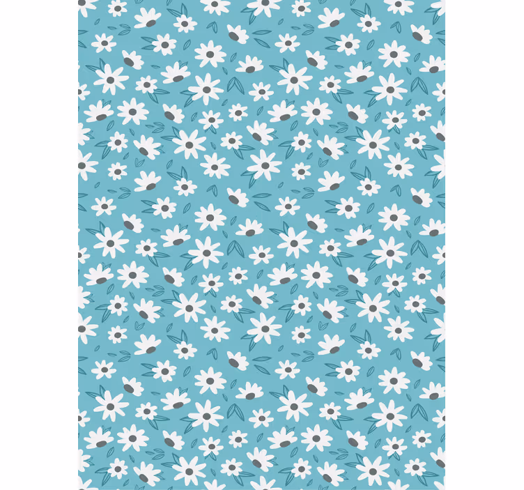 Store enrouleur salle à manger motif floral de marguerite - TenStickers