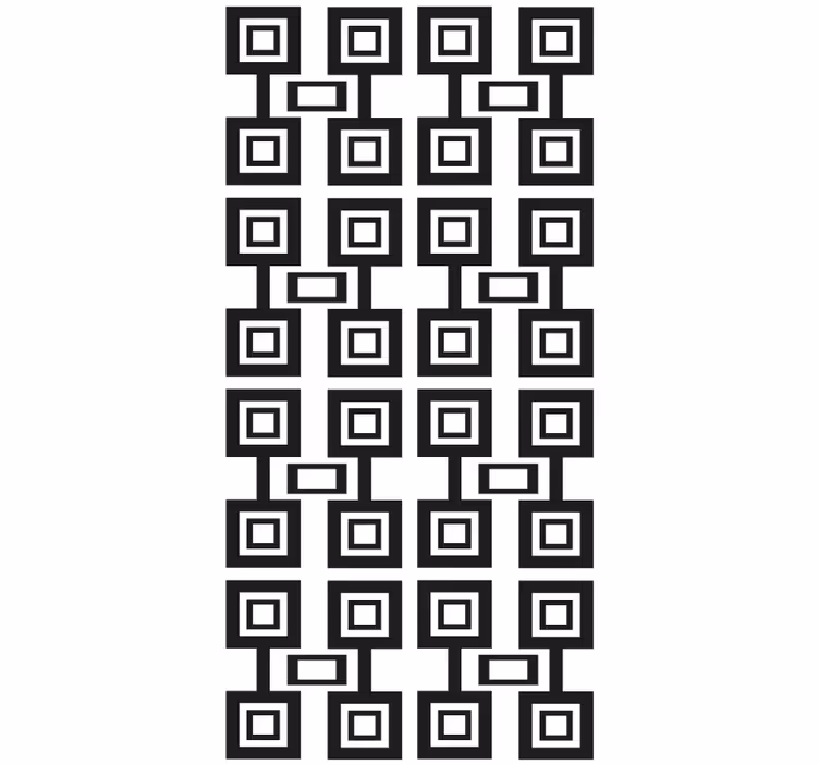 Store enrouleur moderne motif carré géométrique - TenStickers
