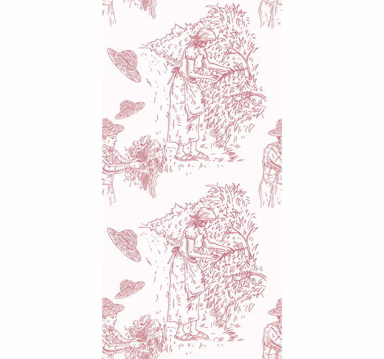 Store enrouleur fleurs et plantes illustration de récolte - TenStickers