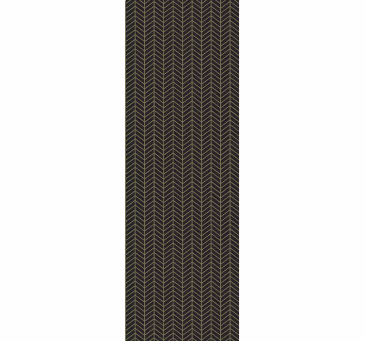 Store enrouleur élégant motif art déco marron foncé doré - TenStickers