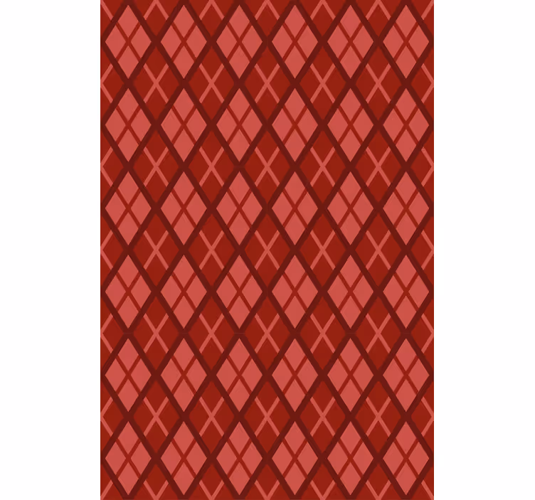 Store enrouleur rouge motif à losanges - TenStickers