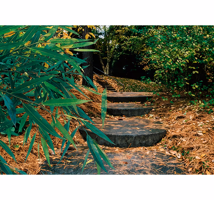 Store enrouleur motif forêt et petite route 3D - TenStickers