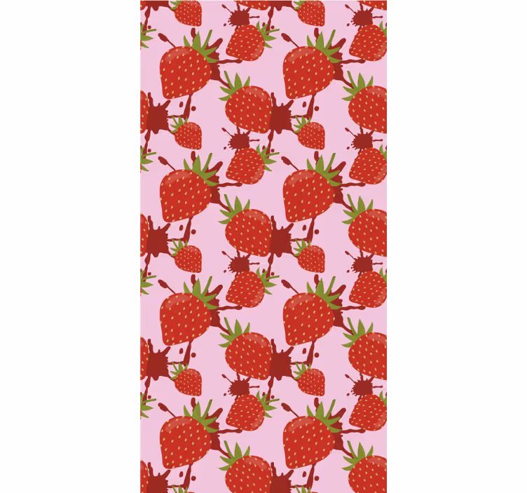 Store enrouleur fruits et légumes motif éclaboussures fraise - TenStickers