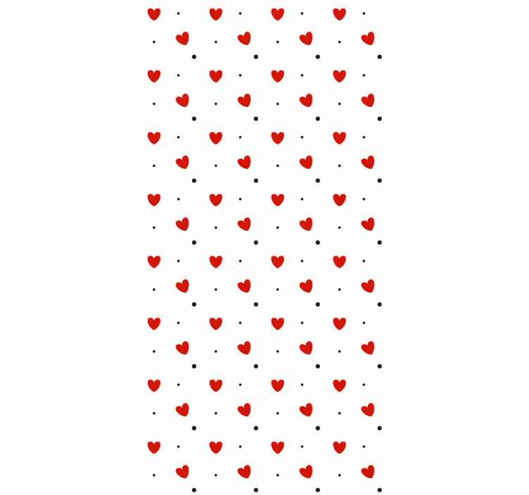 Store enrouleur romantique motif de cœur délice - TenStickers