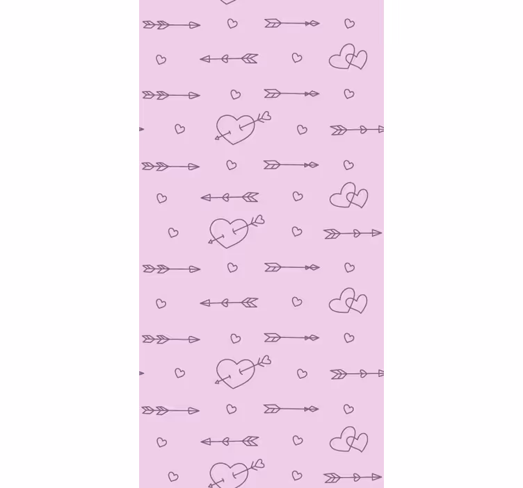 Store enrouleur romantique cœurs et flèches - TenStickers