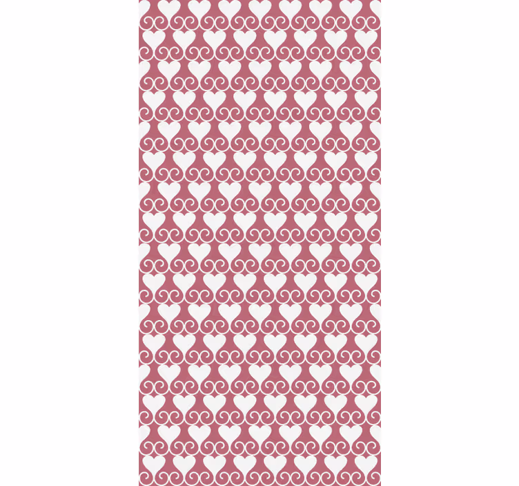 Store enrouleur romantique coeurs et tourbillons - TenStickers