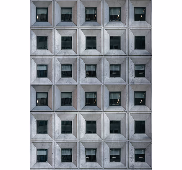 Stores style architecture béton brutaliste - TenStickers