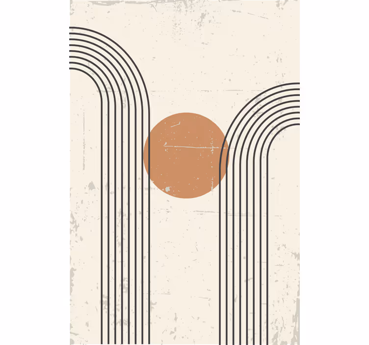 Stores double demi arcs sur fond beige - TenStickers