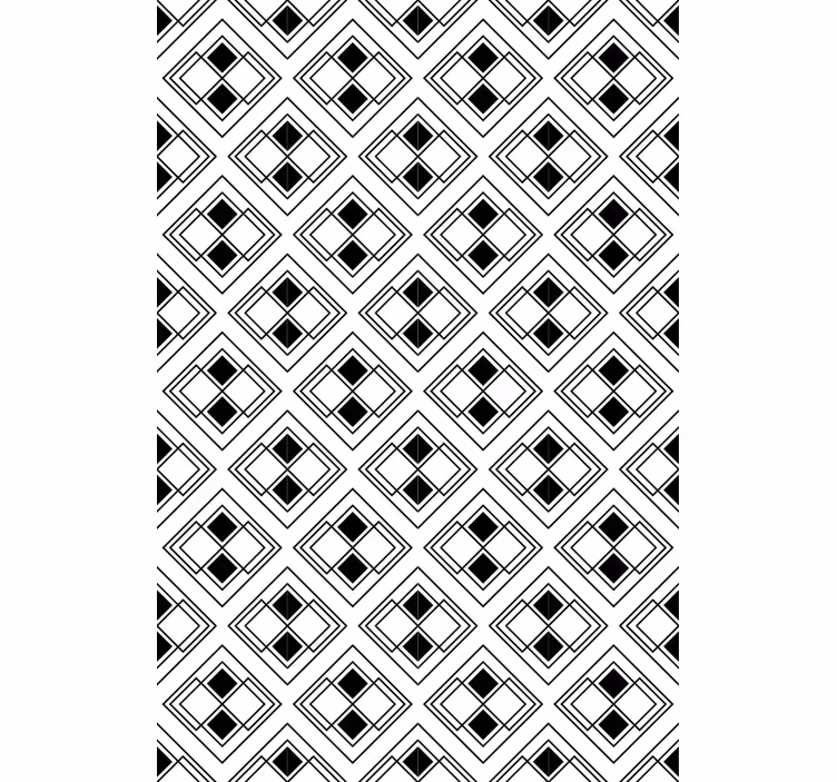 Store pour bureau géométrique noir et blanc - TenStickers