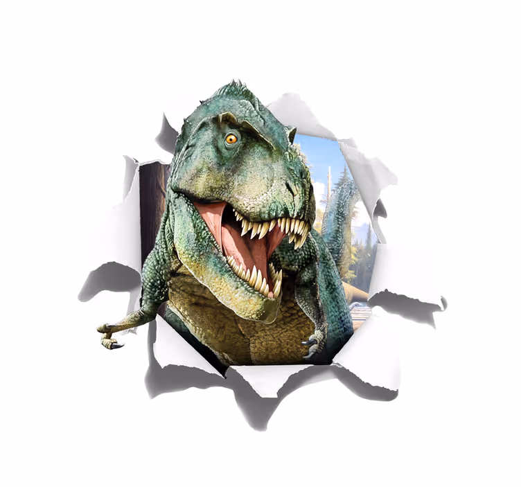 Store enfants t-Rex en colère 3D - TenStickers