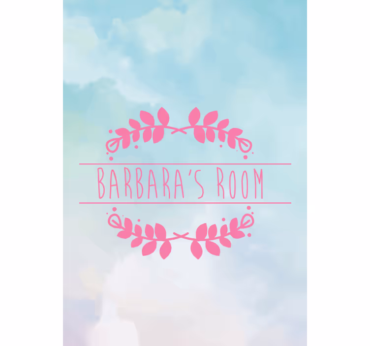 Store chambre enfants nom personnalisé lauriers - TenStickers