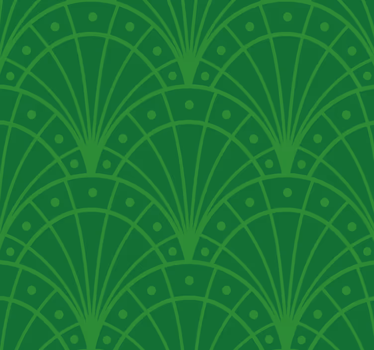 Store vert salon élégant demi-cercles - TenStickers