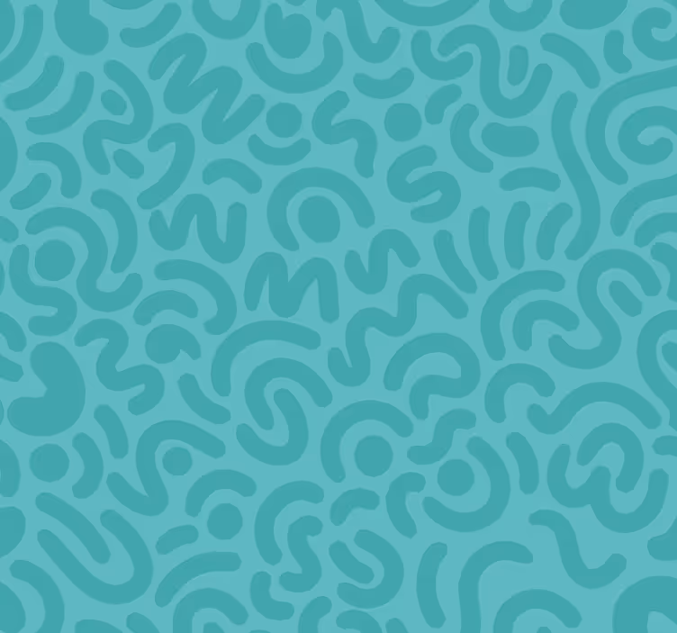 Store enrouleur turquoise griffonnage abstrait - TenStickers