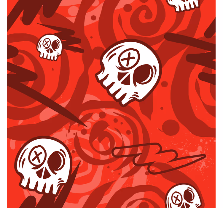Store enrouleur ados rouge graffitis et crânes - TenStickers