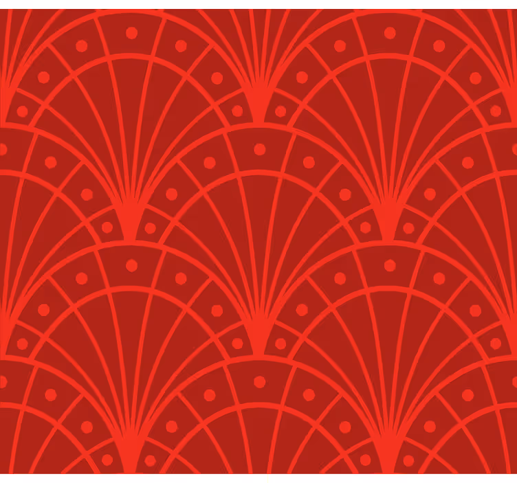 Store enrouleur salon élégant art déco rouge - TenStickers