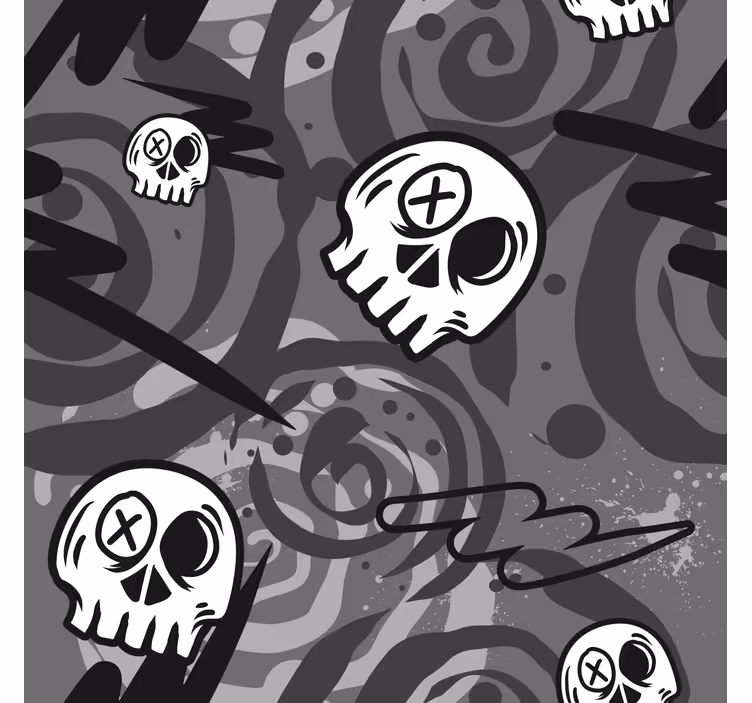 Store enrouleur chambre ado graffiti avec crânes - TenStickers