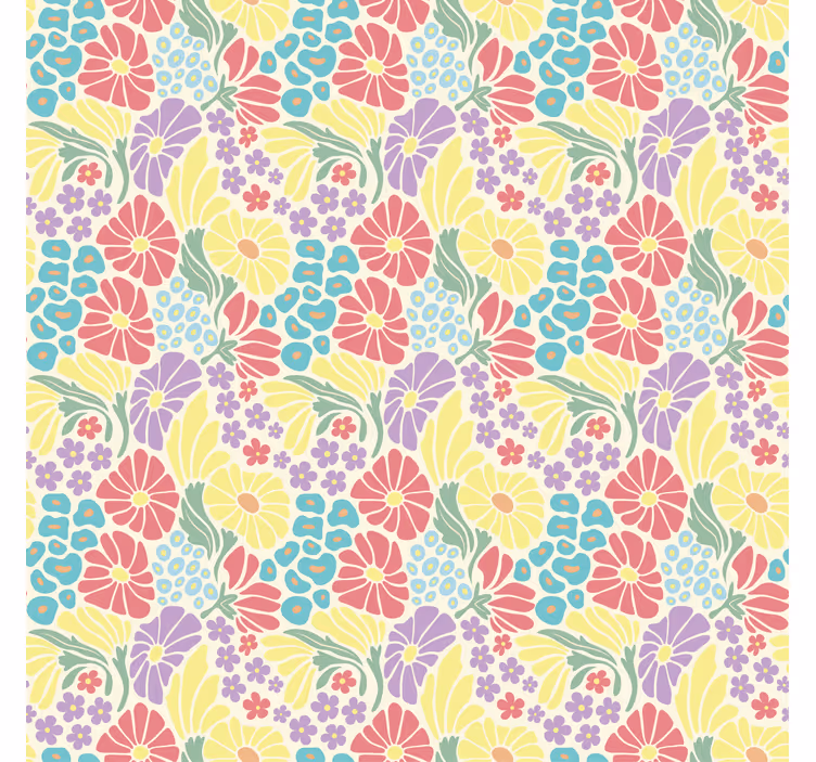 Store enrouleur fleur pastel - TenStickers