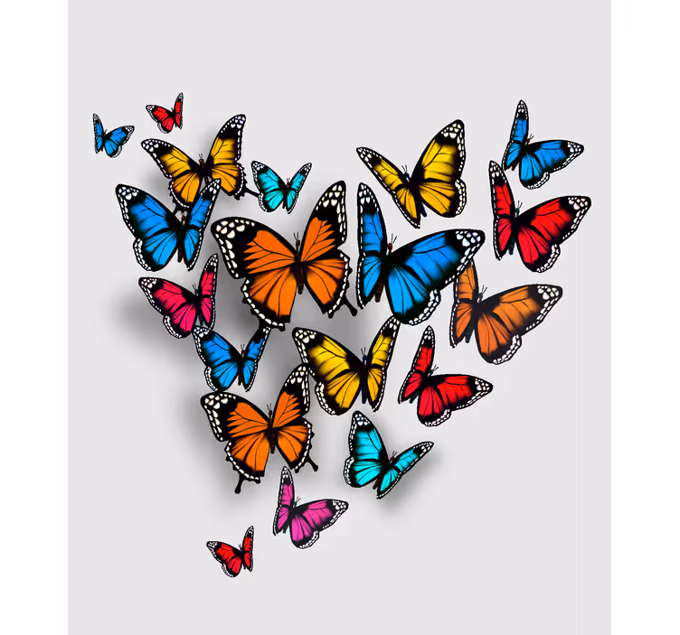 Store enrouleur salon papillon lumineux et coloré - TenStickers