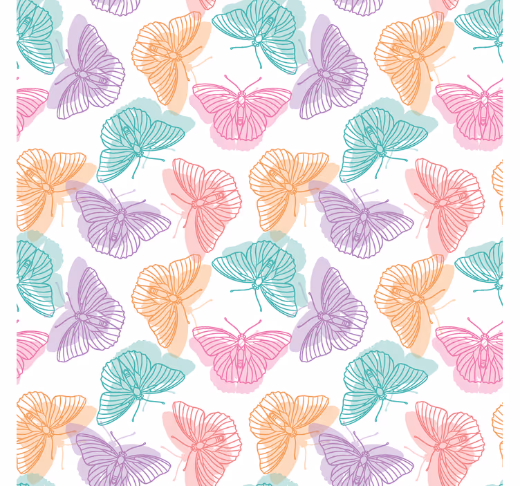 Store papillon silhouette colorée - TenStickers