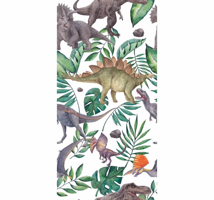 Store dinosaure motif aquarelle jurassique - TenStickers