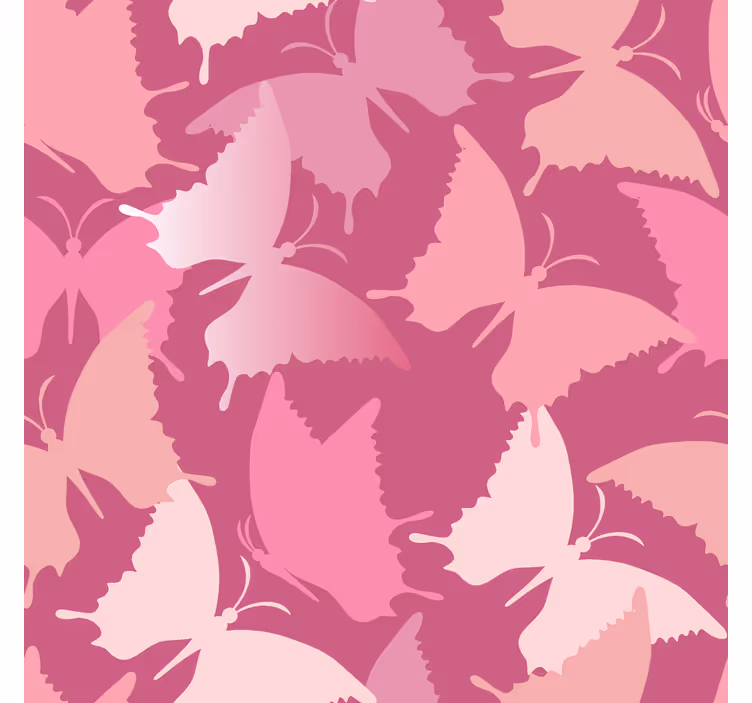 Store enrouleur papillon fond rose - TenStickers