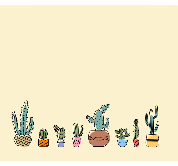 Store enrouleur cactus style dessiné - TenStickers