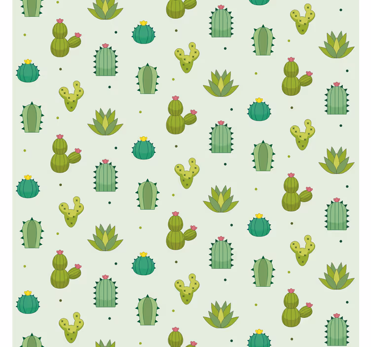 Store enrouleur cactus motif vert - TenStickers