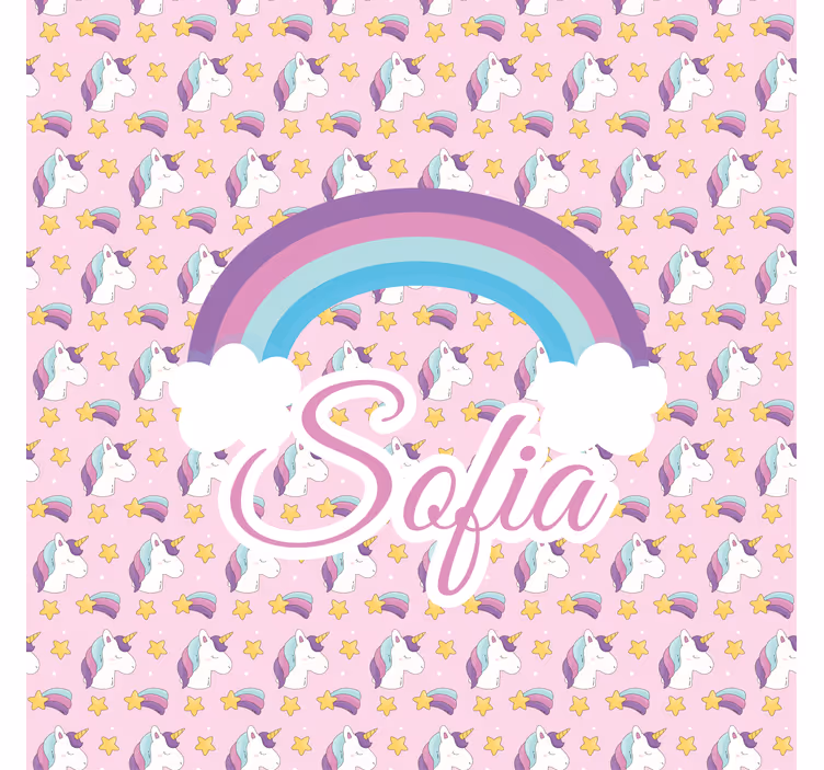 Store enrouleur personnalisé motif de licorne rose - TenStickers