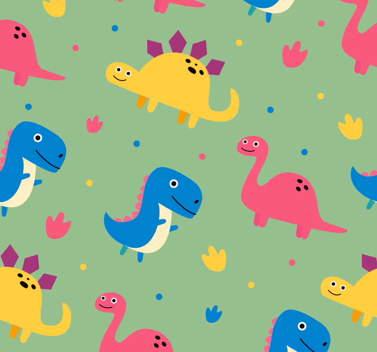 Store enrouleur dinosaures style coloré - TenStickers