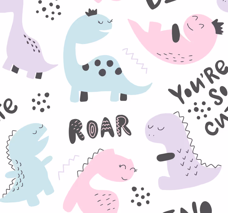 Store enrouleur dinosaures princesse  - TenStickers